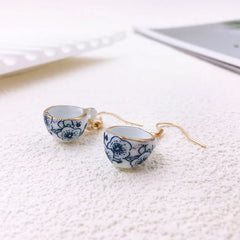 Porcelain Petite Teacup Earrings