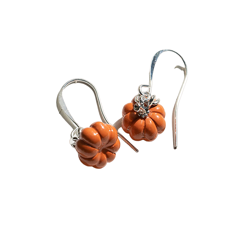 Handmade Autumn Pumpkin Earrings