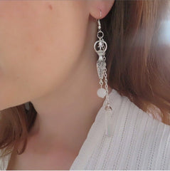 Moonstone & Angel Aura Earrings