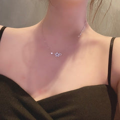 Aesthetic silver necklace with stars
