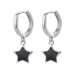Aesthetic  Silver Color Small  Star Earrings