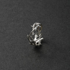Punk Style Adjustable Silver Ring
