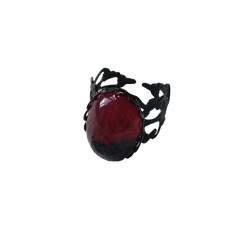 Gothic ring with red vampire crystal