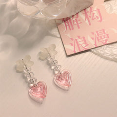 Y2K Peach Tassel Earrings