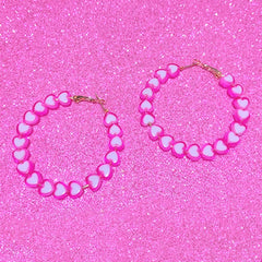 Y2K Pink Heart Earrings