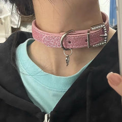 Y2K Shiny Belt Necklace