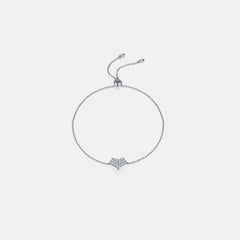 Moissanite 925 Sterling Silver Heart Bracelet