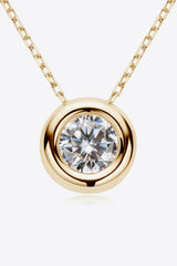 Adored 1 Carat Moissanite Pendant 925 Sterling Silver Necklace