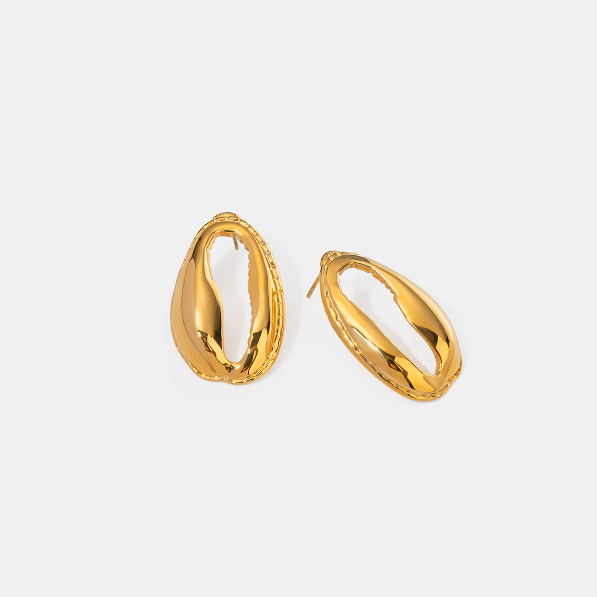 18K Gold-Plated Tooth Shell Earrings