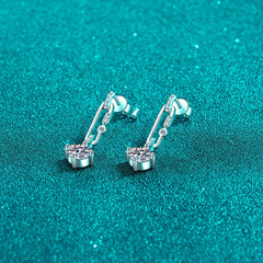 2 Carat Moissanite 925 Sterling Silver Earrings