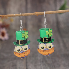 Owl Acrylic Dangle Earrings