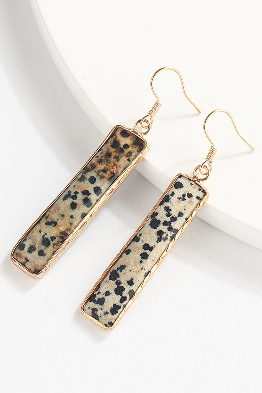 Natural Stone Drop Earrings