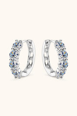 2.4 Carat Moissanite Huggie Earrings