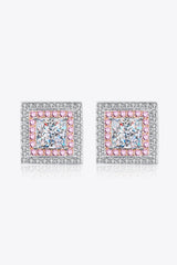 Moissanite Square Stud Earrings