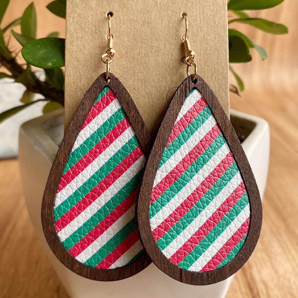 PU Teardrop Earrings