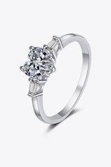 1.2 Carat Moissanite Heart Ring