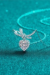 1 Carat Moissanite Heart Pendant Necklace