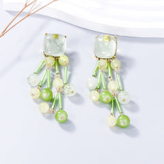 Acrylic Bead Dangle Earrings