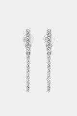 Moissanite 925 Sterling Silver Connected Earrings