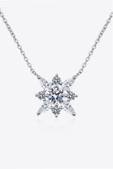 Moissanite Rhodium-Plated Necklace