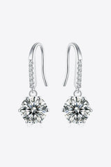 6-Prong Moissanite Drop Earrings