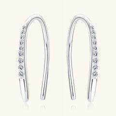 Moissanite 925 Sterling Silver U Shape Earrings