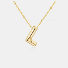 Gold-Plated Bubble Initial Necklace