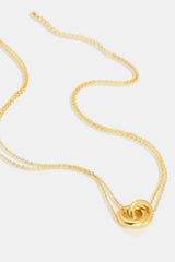 Linked Ring Pendant Chain Necklace