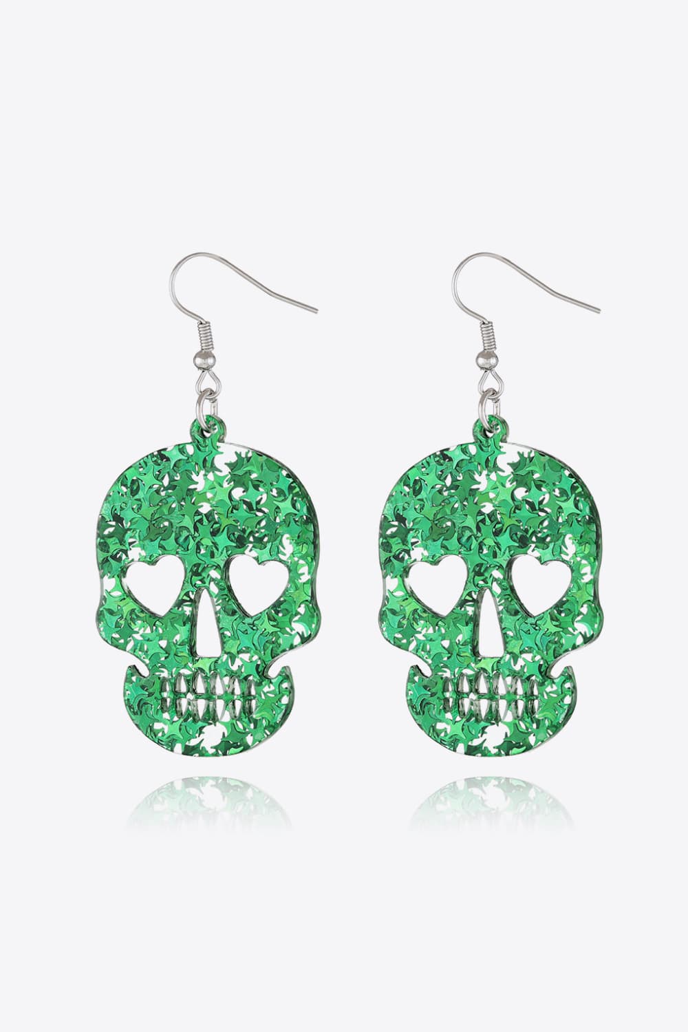 Acrylic Skull Drop Earrings