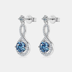 1 Carat Moissanite 925 Sterling Silver Earrings