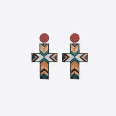 Cross Drop Earrings