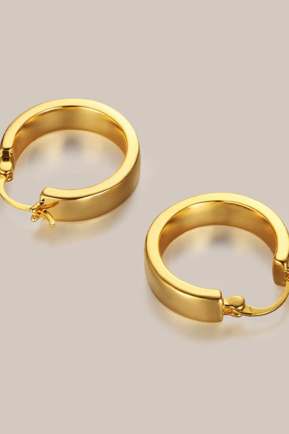 Gold-Plated Brass Huggie Earrings