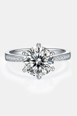 3 Carat Moissanite Side Stone Ring