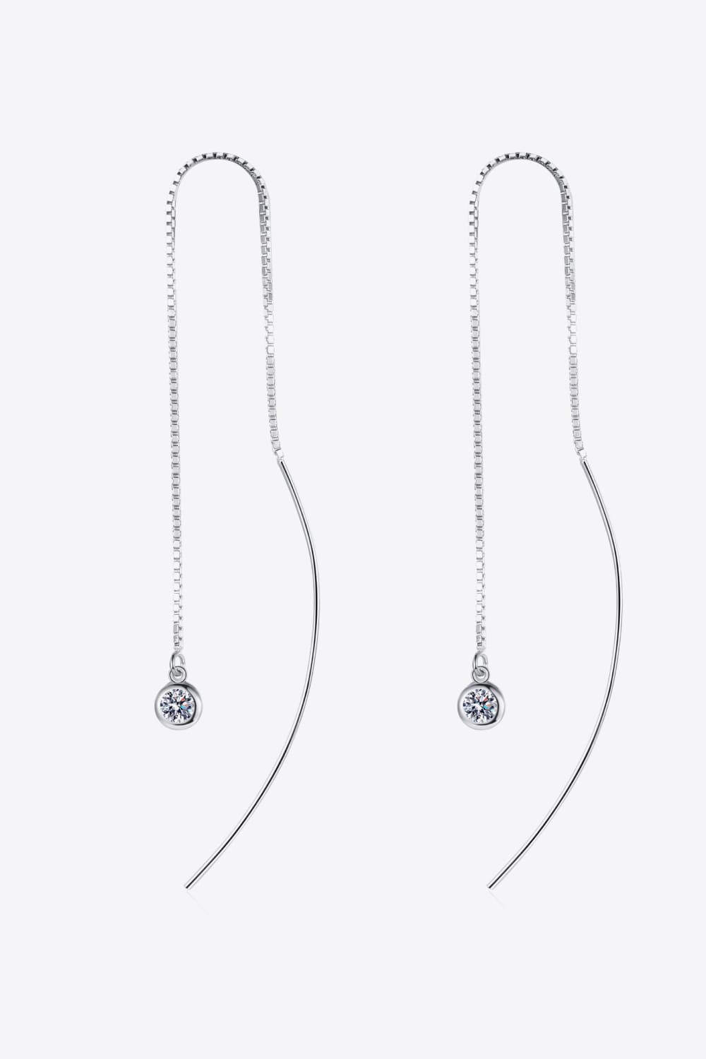 Moissanite 925 Sterling Silver Threader Earrings