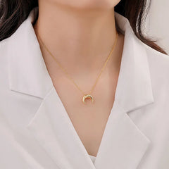 Crescent Moon Clavicle Necklace