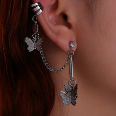 Korean Butterfly Tassel Earrings