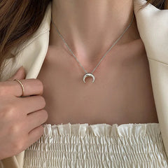 Crescent Moon Clavicle Necklace