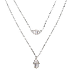 Hamsa Hand Evil Eye Necklace