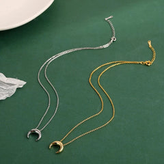 Crescent Moon Clavicle Necklace