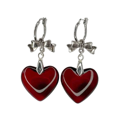 Vintage Heart Hoop Earrings