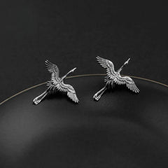 Red Crowned Crane Earrings