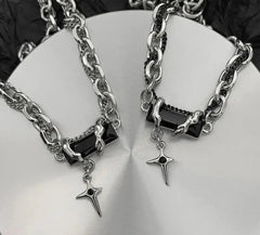 Cross Star Hip Hop Necklace