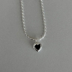 Heart Pendant Silver Necklace