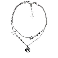 Stainless Steel Spiral Necklace