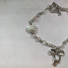 Coquette Bow Charm Bracelet