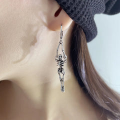 Skeleton Skull Dangle Earrings