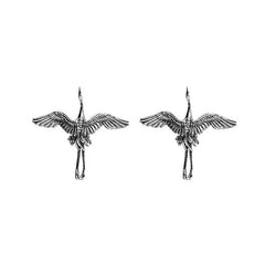 Red Crowned Crane Earrings