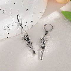 Skeleton Skull Dangle Earrings