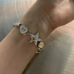 Star Chain Heart Bracelet