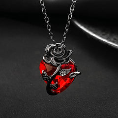 Grunge Love Heart Necklace